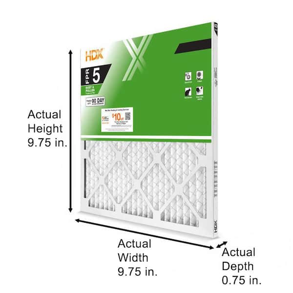 HDX 10 in. x 10 in. x 1 in. Standard Pleated Air Filter FPR 5