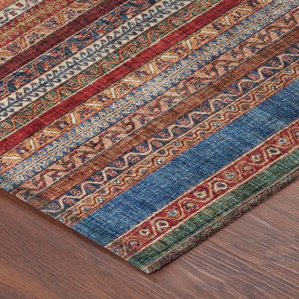 Chantille Machine Washable Indoor/Outdoor Abstract ACN2741 Paprika 5 ft. x 7 ft. 6 in. Area Rug