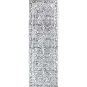 Riggs Charcoal 2 ft. 6 in. x 7 ft. 6 in. Bohemian Oriental Medallion Polyester Area Rug