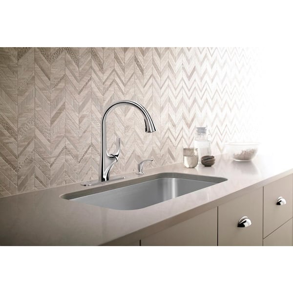 Undertone Preserve Undermount Scratch-Resistant Stainless Steel 31 in. Single Bowl Kitchen Sink with Basin Rack