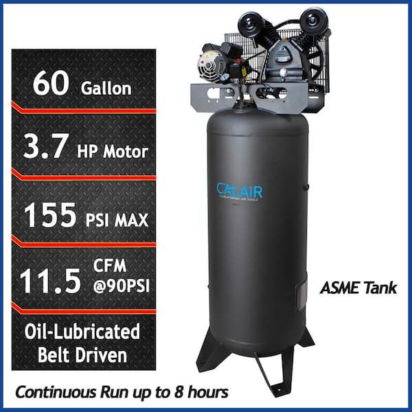 CALAIR 60037BD 60 Gal 3.7 hp One-Stage Oil-Lubricated Electrical Belt Driven 155 PSI Air Compressor