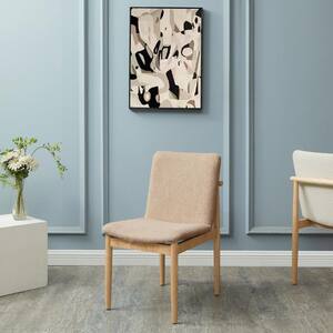 Abriella Oatmeal/Natural 17.9 in. Wood Dining Chair