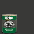 1 gal. #HDC-MD-04 Totally Black Solid Color Waterproofing Exterior Wood Stain