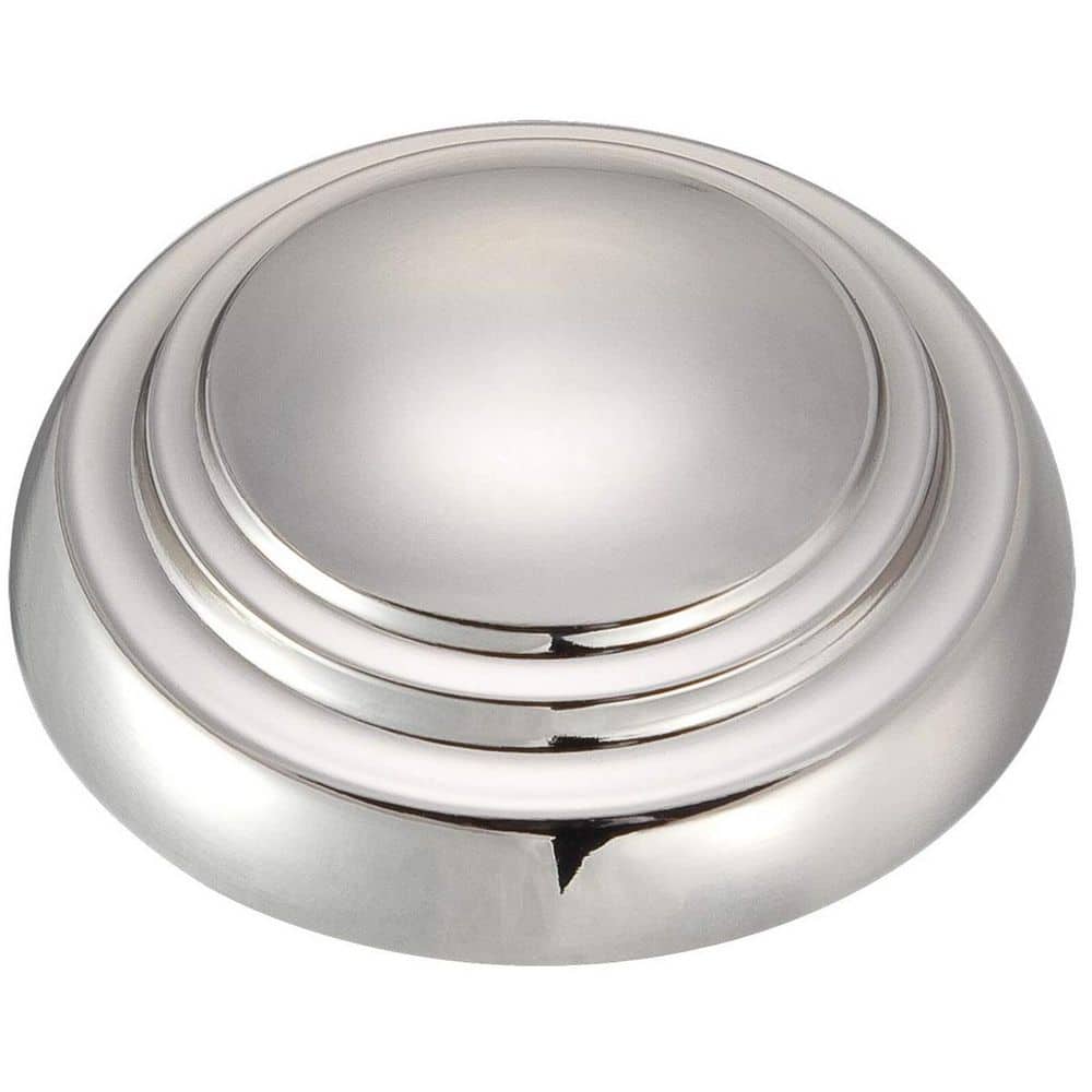 Elegant Polished Nickel Flush Mount Ceiling Light with White Glass