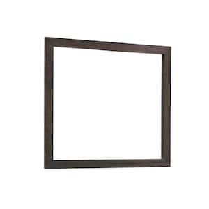 1 in. W x 39.5 in. H Wooden Frame Brown Wall Mirror