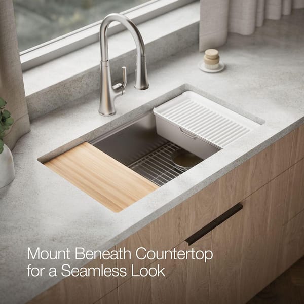 Strive 32 in. Undermount Single-Bowl Workstation Kitchen Sink