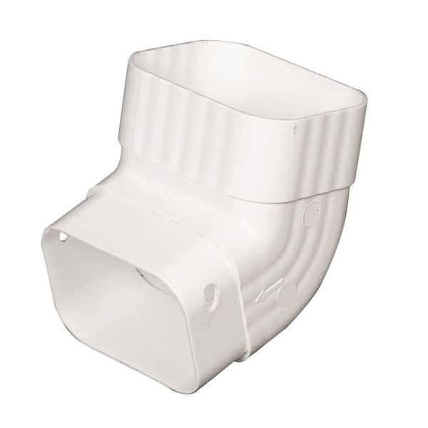 Amerimax Home Products 2 in. x 3 in. White Vinyl Downspout A-Elbow
