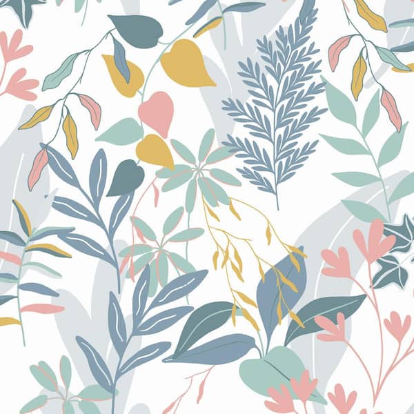 Transform Inky Leaf Indigo Peel and Stick Wallpaper