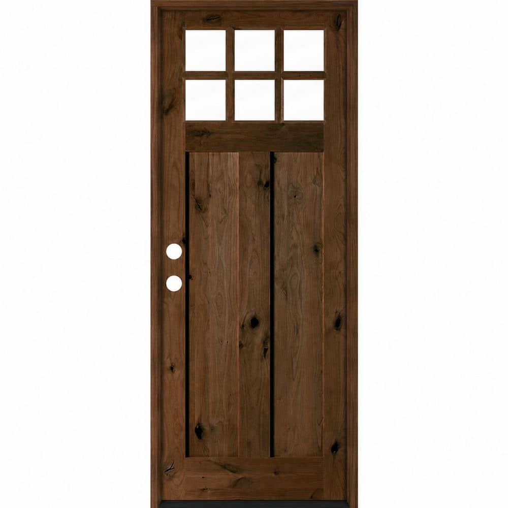 Krosswood Doors 42 in. x 96 in. Knotty Alder Right-Hand/Inswing 6