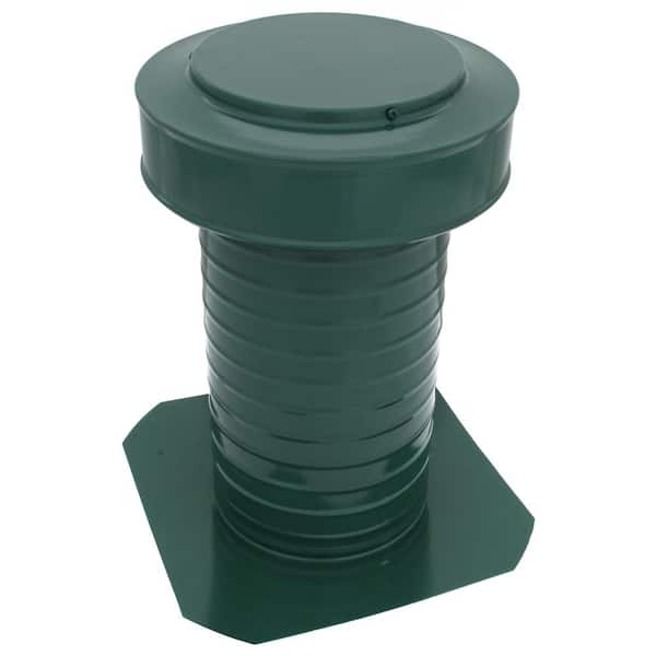null 7 in. Dia Keepa Vent an Aluminum Static Roof Vent for Flat Roofs in Green