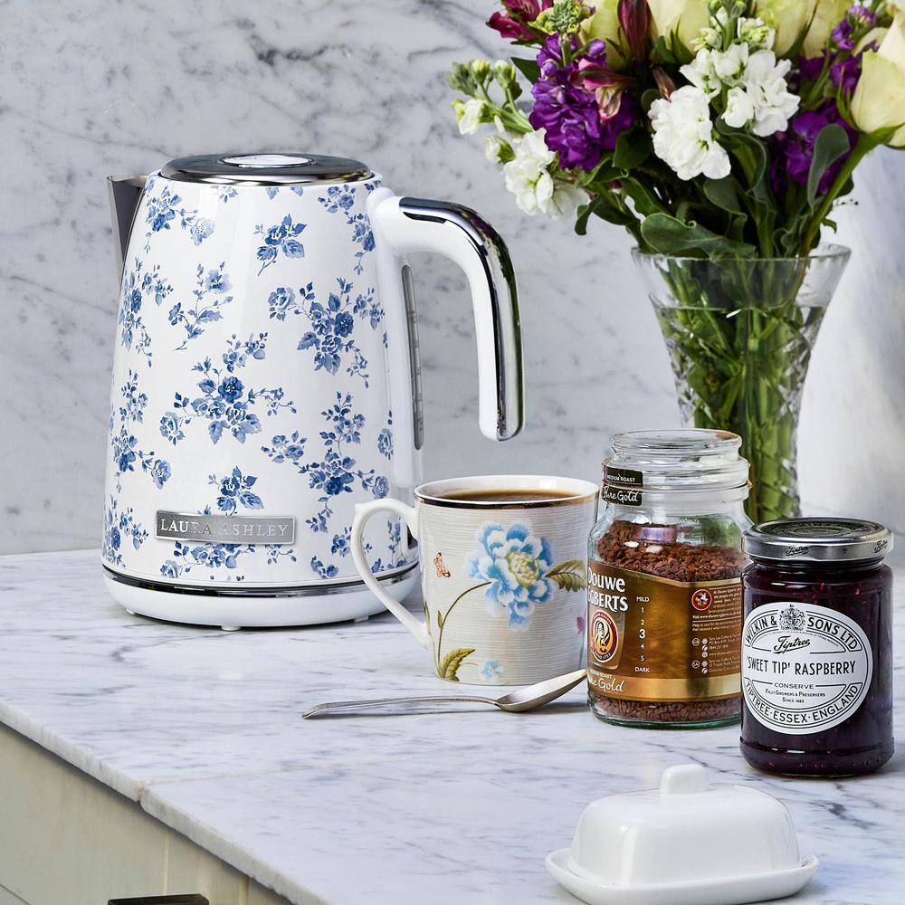 Laura Ashley China Rose Stainless Steel Electric Jug Kettle
