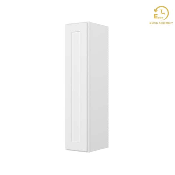 Easy-DIY 9 in. W x 12 in. D x 42 in. H Ready to Assemble Wall Kitchen Cabinet in Shaker White