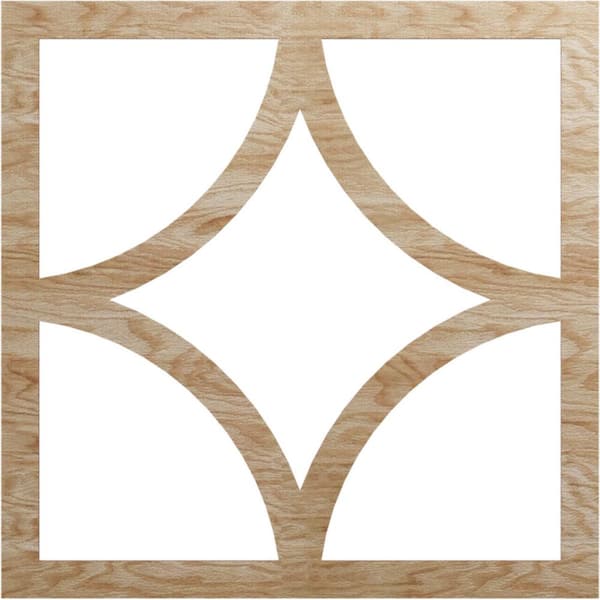 0.25 in. x 38 in. x 38 in. Wood Medallion Moulding