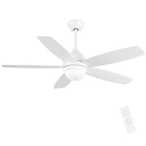 WhisperBloom 52 in. Indoor Chrome Ceiling Fan with LED Light Bulbs and Remote Control