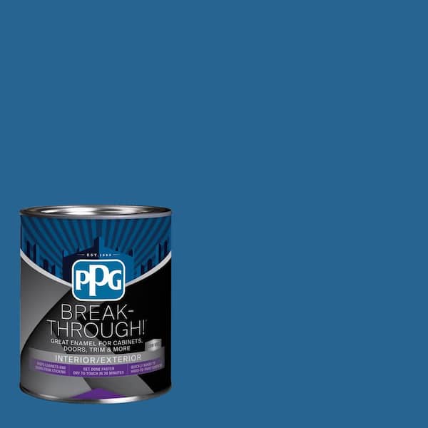 Break-Through! 1 qt. PPG1161-6 Starry Night Satin Door, Trim & Cabinet Paint