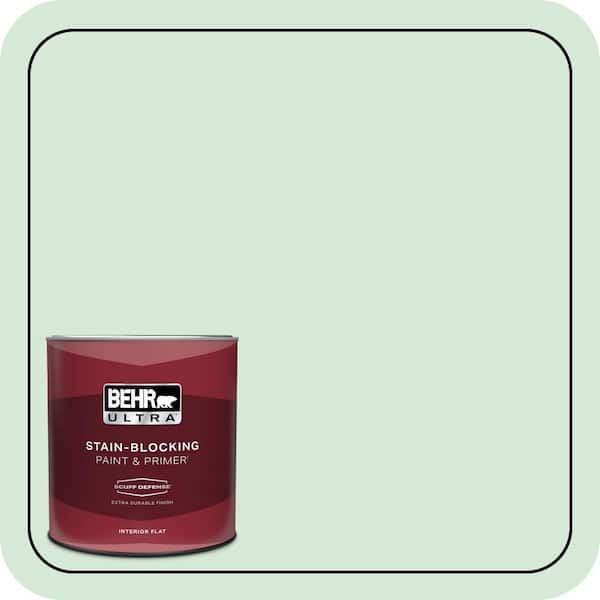 BEHR ULTRA 1 qt. #M410-1 Jade Mist Extra Durable Flat Interior Paint & Primer