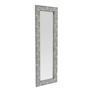 Clopton 20 in. x 60 in. Gray and White Rectangular Standing Mirror