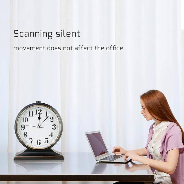 Aoibox Desk Clock Silent European Style Retro 10 in. Dial