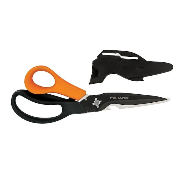 Fiskars 4.5-in Serrated Large Ergonomically Sculpted Finger and Thumb Loops Scissors Fiskars 4.5-in Serrated Large Ergonomically Sculpted Finger and Thumb Loops Scissors