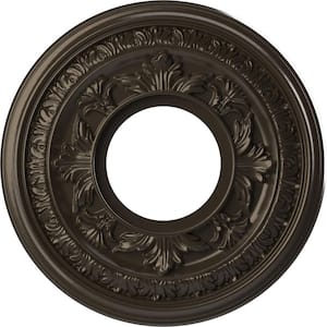 10 in. O.D. x 3-1/2 in. I.D. x 3/4 in. P Baltimore Thermoformed PVC Ceiling Medallion in Metallic Dark Bronze