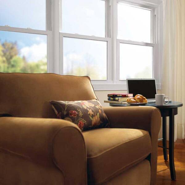 Window Windows Double Pane Hung White Vinyl Replacement American