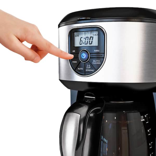 BLACK+DECKER 12-Cup Programmable Coffee Maker, Stainless,Silver