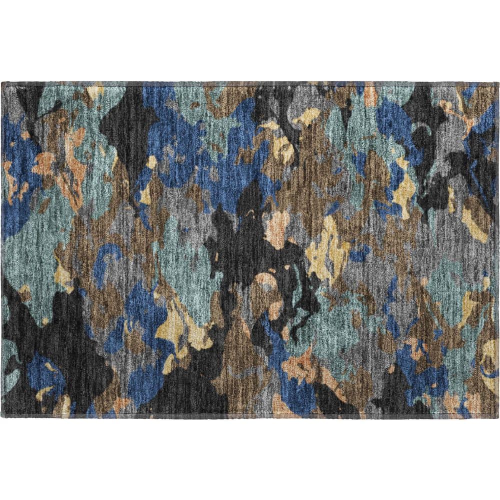 Mayfield Premium Machine Washable Abstract AMF2497 Black 2 ft. x 3 ft. Accent Rug price history on PriceWatchPro