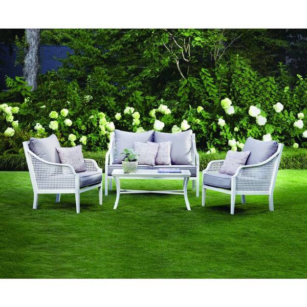 Hampton Bay Alise 4-Piece Patio Seating Set-DISCONTINUED