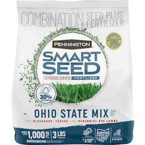 Smart Seed Ohio 3 lb. 1,000 sq. ft. Grass Seed and Lawn Fertilizer