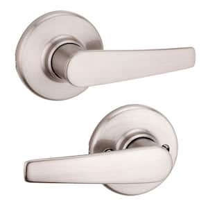Delta Satin Nickel Passage Door Handle for Hall or Closet with Microban Technology