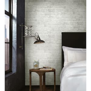 45 sq. ft. Stretcher Brick Non-Woven Peel and Stick Wallpaper