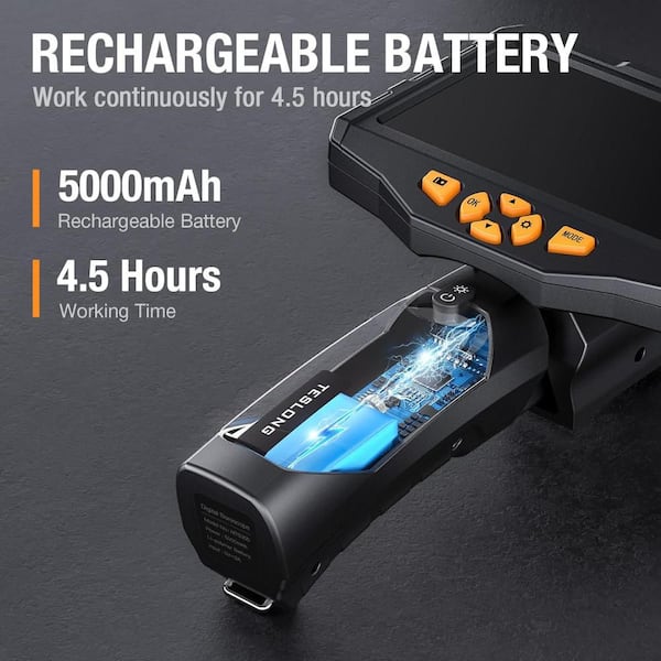 Teslong NTS300 Dual Lens Inspection Camera 5000 mAh Battery 3 M