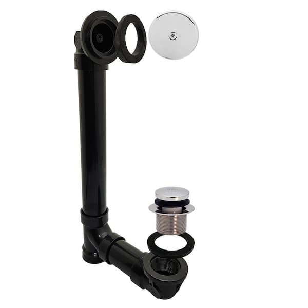 Westbrass 1-1/2 in. x 12 in. Bath Waste & Overflow with One-Hole
