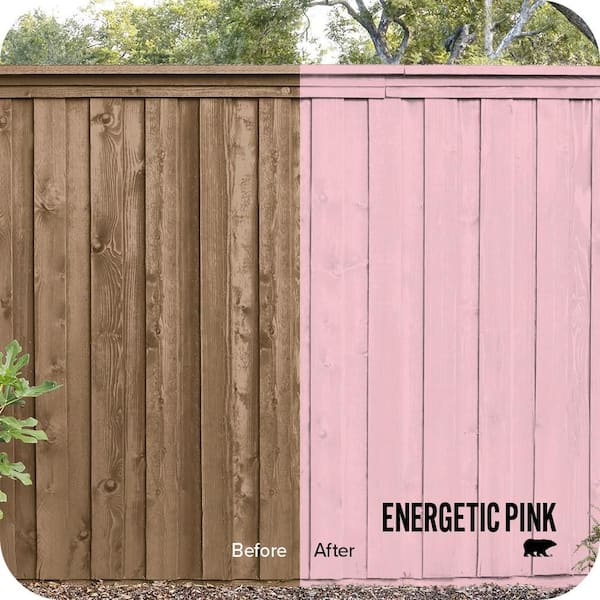 1 gal. #P150-2 Energetic Pink Solid Color House and Fence Exterior Wood Stain