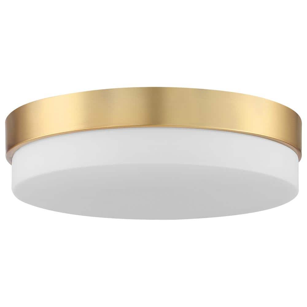 Antique Brushed Brass 14'' LED Flush Mount Ceiling Light