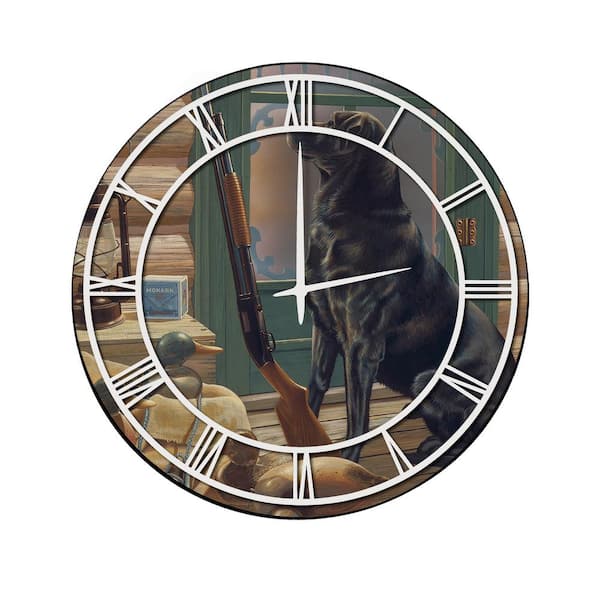 Unbranded "Opening Day Lab" Full Coverage Art and White Numbers Imaged Wall Clock