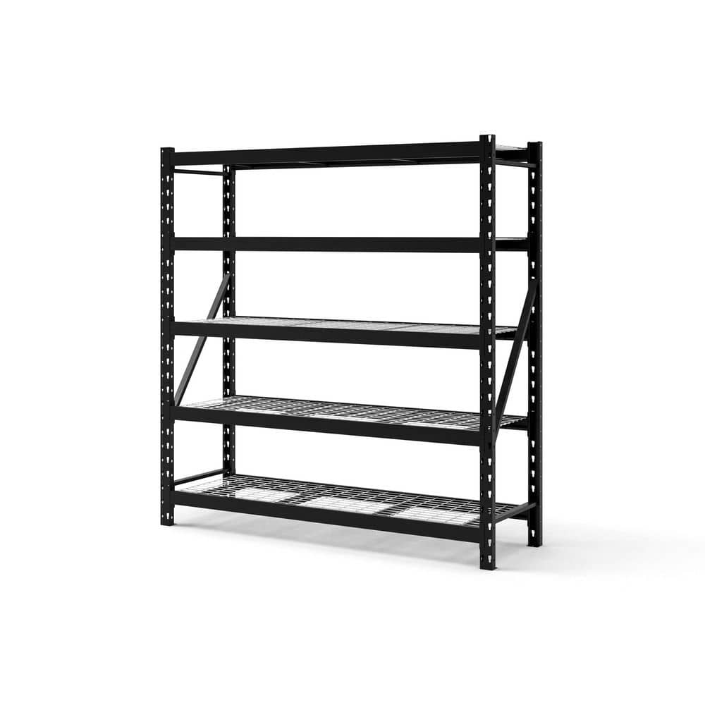 5-Shelf Metal Heavy-Duty Adjustable Garage Storage Shelving Unit in Black (77 in. W x 80 in. H x 24 in. D) price history on PriceWatchPro