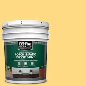 5 gal. #P290-4 Spirited Yellow Low-Lustre Enamel Interior/Exterior Porch and Patio Floor Paint