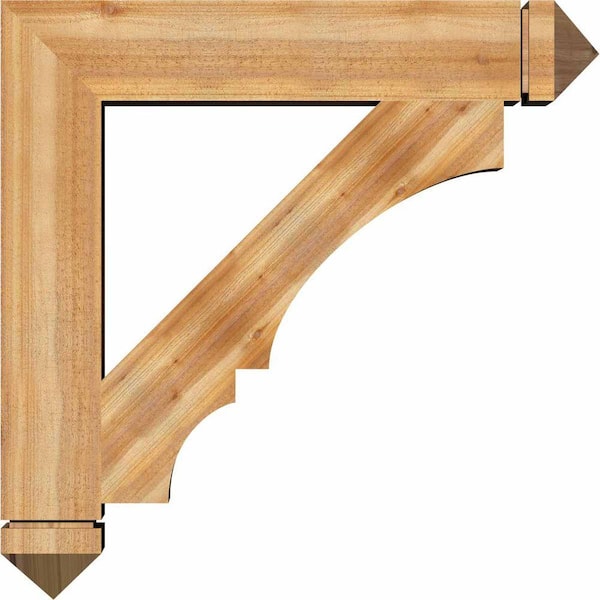 Ekena Millwork 6 in. x 42 in. x 34 in. Douglas Fir Olympic Arts and Crafts Rough Sawn Bracket