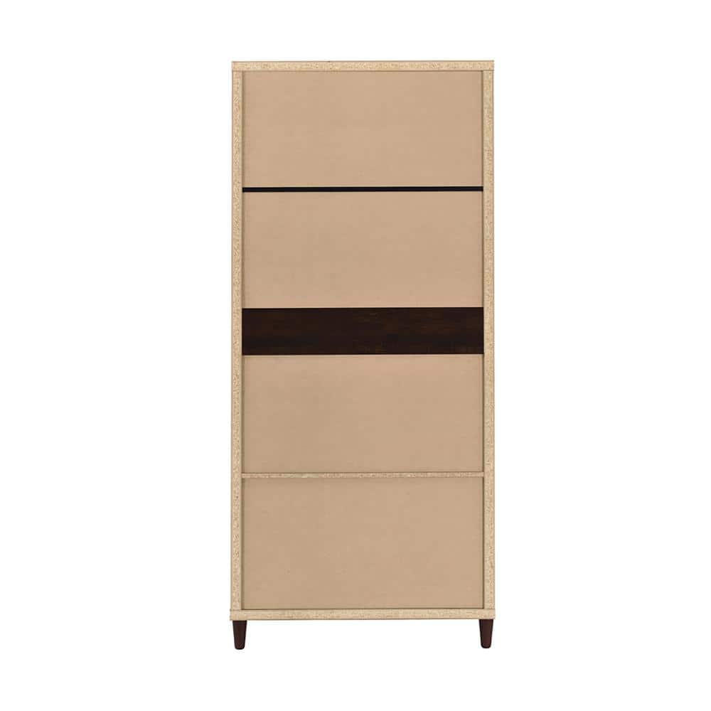 Rustic Tobacco Tall 2-Door Accent Cabinet with Adjustable Shelving