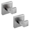 ruiling Square Bathroom Robe Hook and Towel Hook in Stainless Steel Silver  (2-Pack) ATK-199 - The Home Depot