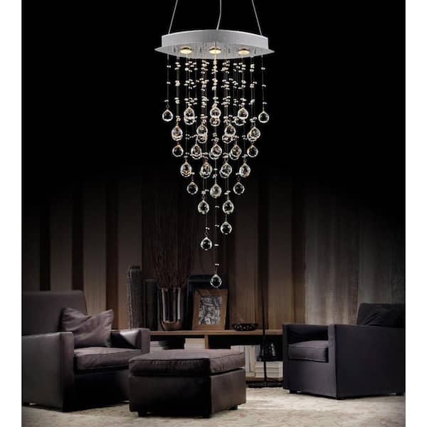 Robin 3 Light Down Chandelier With Chrome Finish