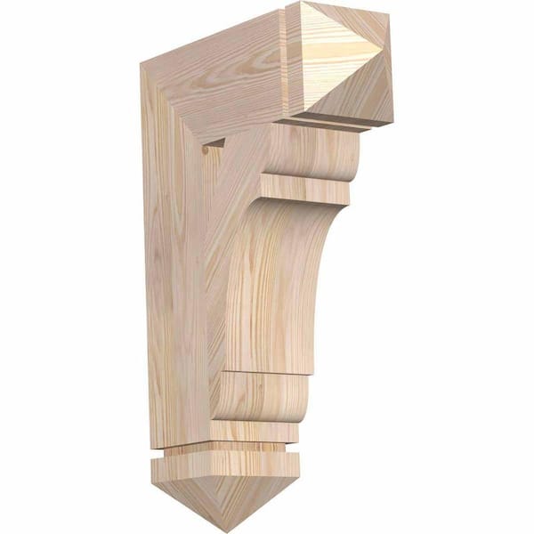 Ekena Millwork 5.5 in. x 26 in. x 18 in. Douglas Fir Olympic Arts and Crafts Smooth Bracket