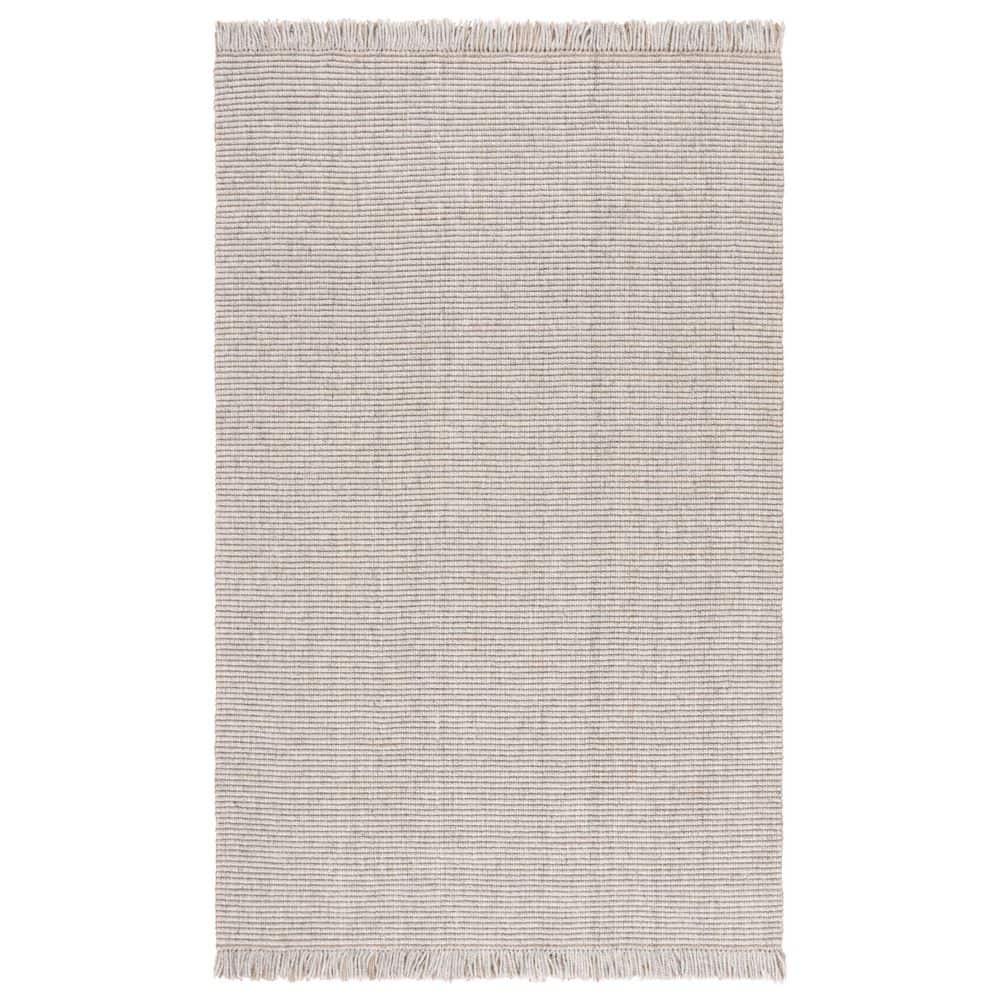 Natural Fiber 5 ft. x 8 ft. Gray Woven Solid Fringe Area Rug price history on PriceWatchPro