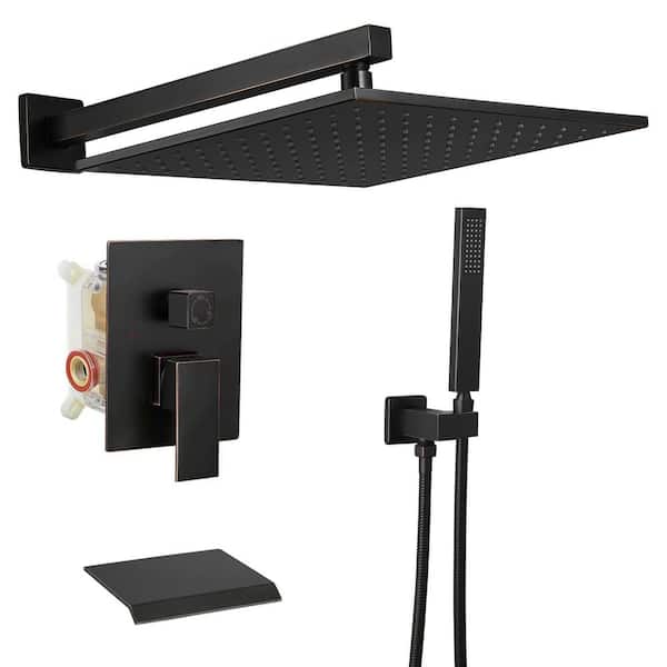Single Handle 3-Spray Shower Faucet 2.5 Gpm with 180° Swivel, Adjustable Flow Rate in. Oil Rubbed Bronze