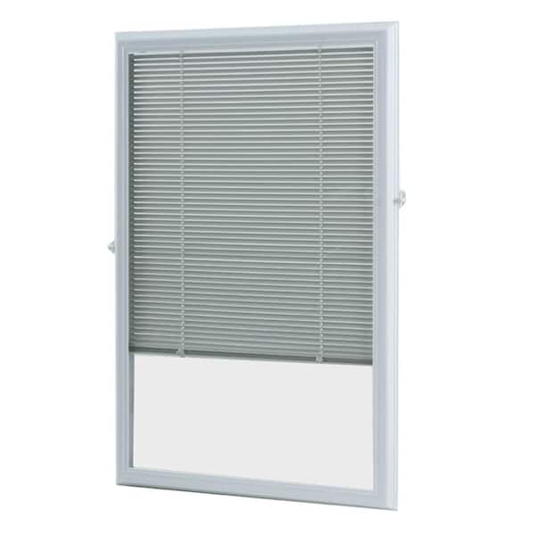 ODL White Cordless Add-On Blinds for Raised Frame Doorglass 23-3/4 in. Width x 37-3/4in. Height