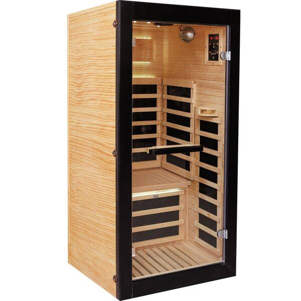 LIVACA 1-Person Epoxy Board Heater Indoor Sauna with Starry Sky