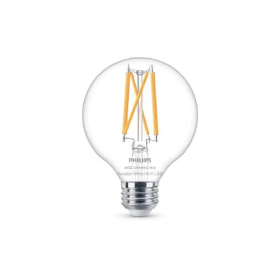 Philips 60-Watt Equivalent G25 Smart Wi-Fi Vintage Edison LED Light Bulb Tunable White 2700 (K) with Bluetooth (1-Pack)