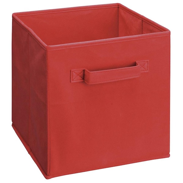 Red Fabric Cube Storage Bin, Closetmaid Storage Cubes Fabric