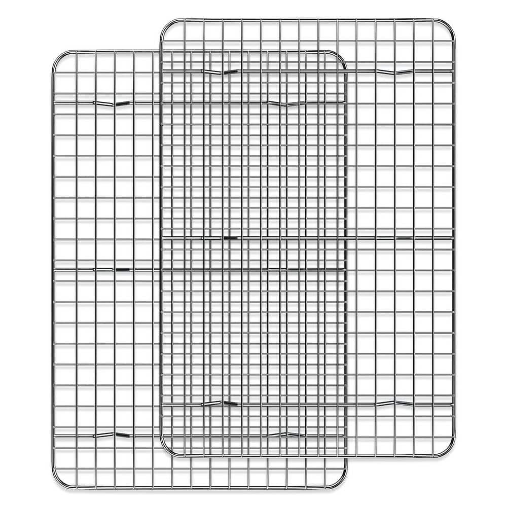 Tempering Rack Kitchen Anqtovp Stainless Steel Cooling Rack 2-Pack, 15 x 10 Inches Baking Rack ...